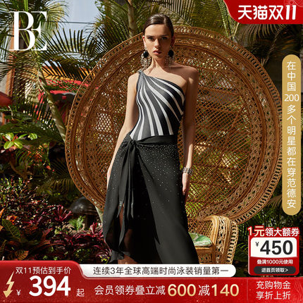BE范德安小黑裙系列2026 裹裙沙滩裙时尚罩裙闪亮微透系带度假