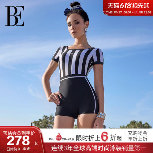 BE范德安小黑裙系列女士连体泳衣