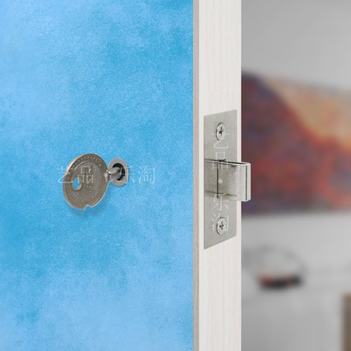 单面带钥匙密室半边管井隐形门锁