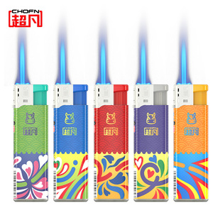 超凡一次性防风打火机正品批发2026新款彩界耐用定制订做印字广告