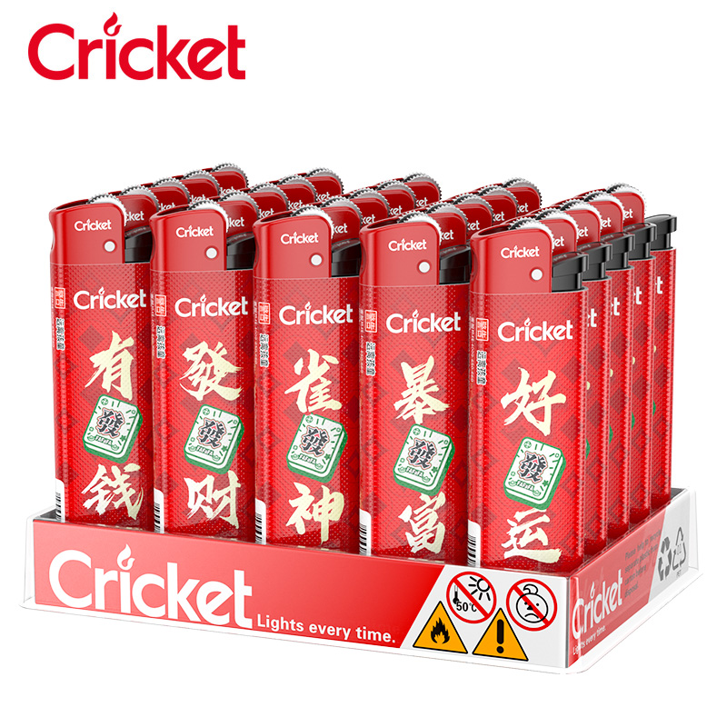 cricket草蜢打火机一次性进口创意个性暴富麻将明火砂轮式滑轮潮-封面