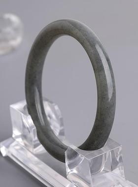 手镯玉石圆条和田玉青花玉镯子女