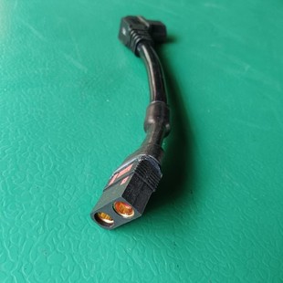 6平方电动车品字插头弯头转qs8-s加粗耐高温电源转换线连接线