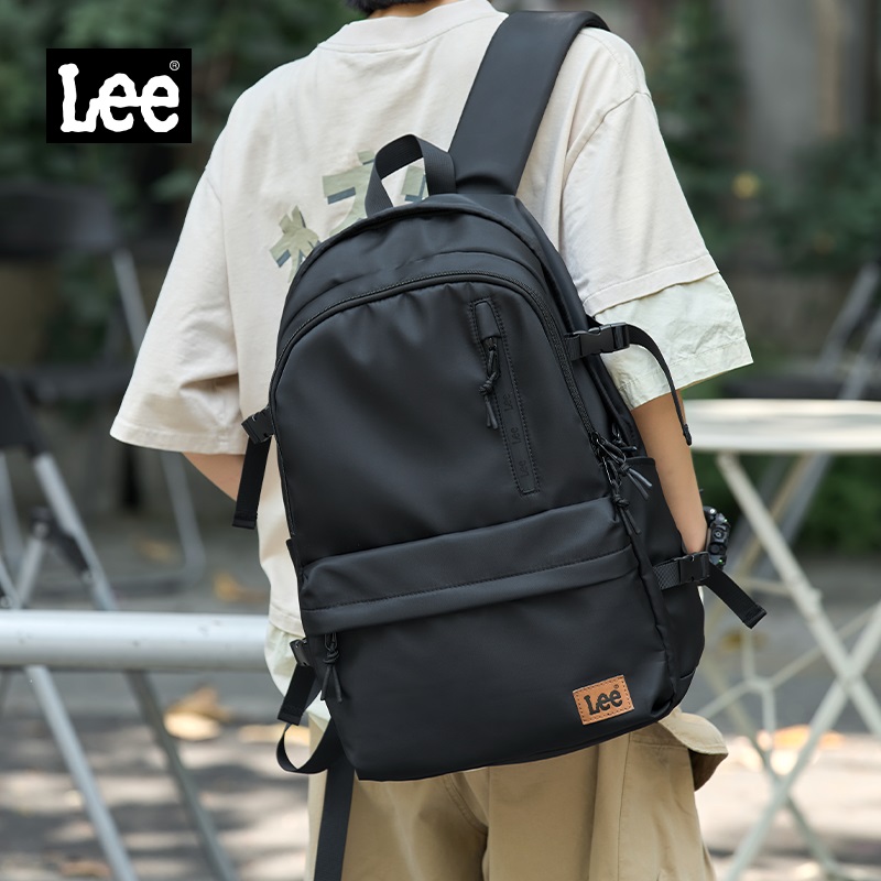 Lee大容量简约双肩包背包高中生书包休闲电脑包大学生旅行旅行包