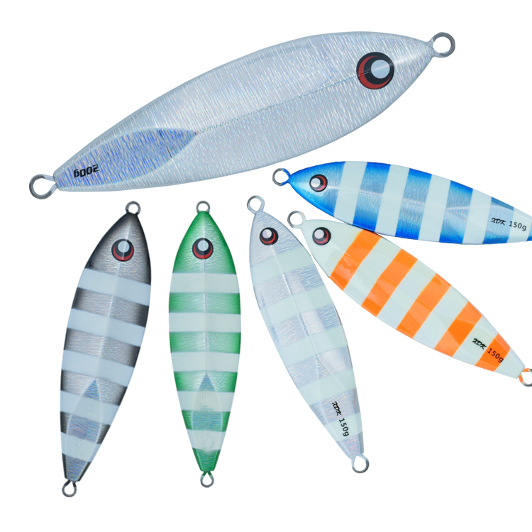 S001铁板路亚饵60G150G200G250G300G镀膜夜光铅鱼慢摇铁板SLOWJIG