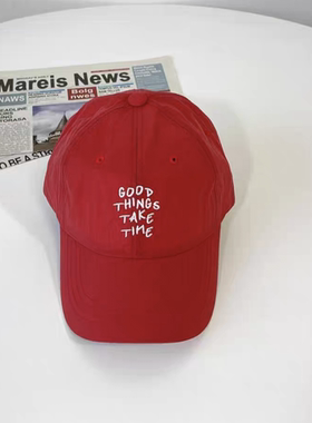 夏季速干鸭舌帽子韩国东大门正品代购软顶字母防晒遮阳女薄棒球帽