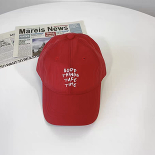 夏季速干鸭舌帽子韩国东大门正品代购软顶字母防晒遮阳女薄棒球帽