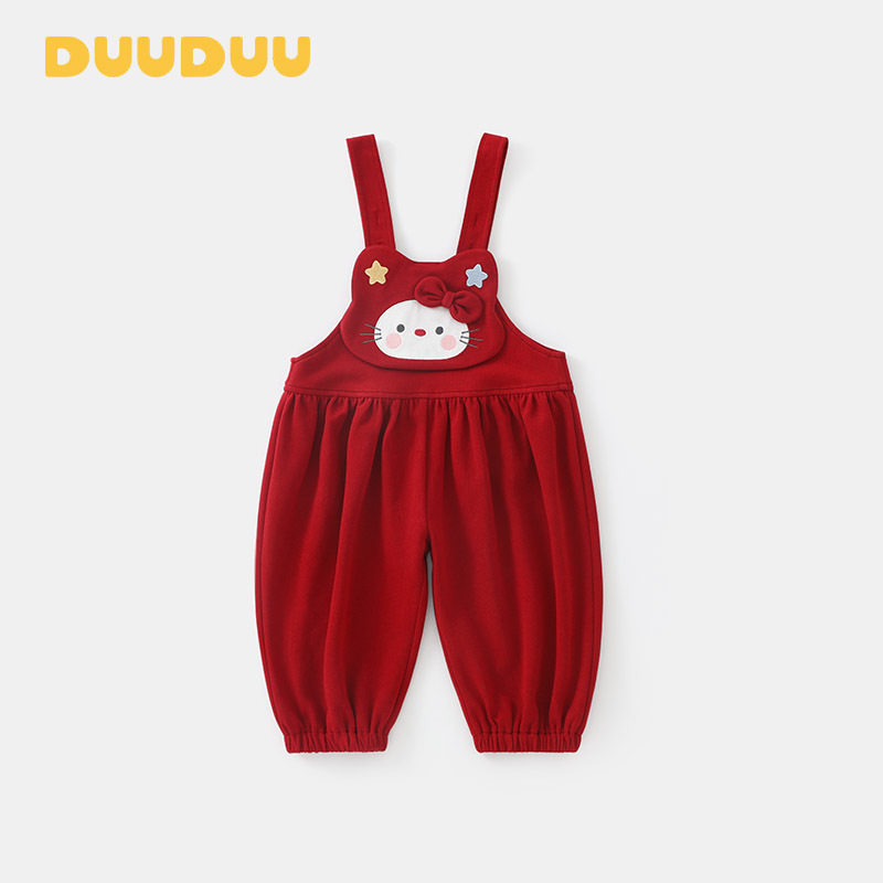 DUUDUU秋装2025红色小裤子