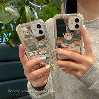 Apple, совместимое зеркало, iPhone12 Pro, iPhone 11, чехол для телефона, с медвежатами, iphone, 8plus, новая коллекция
