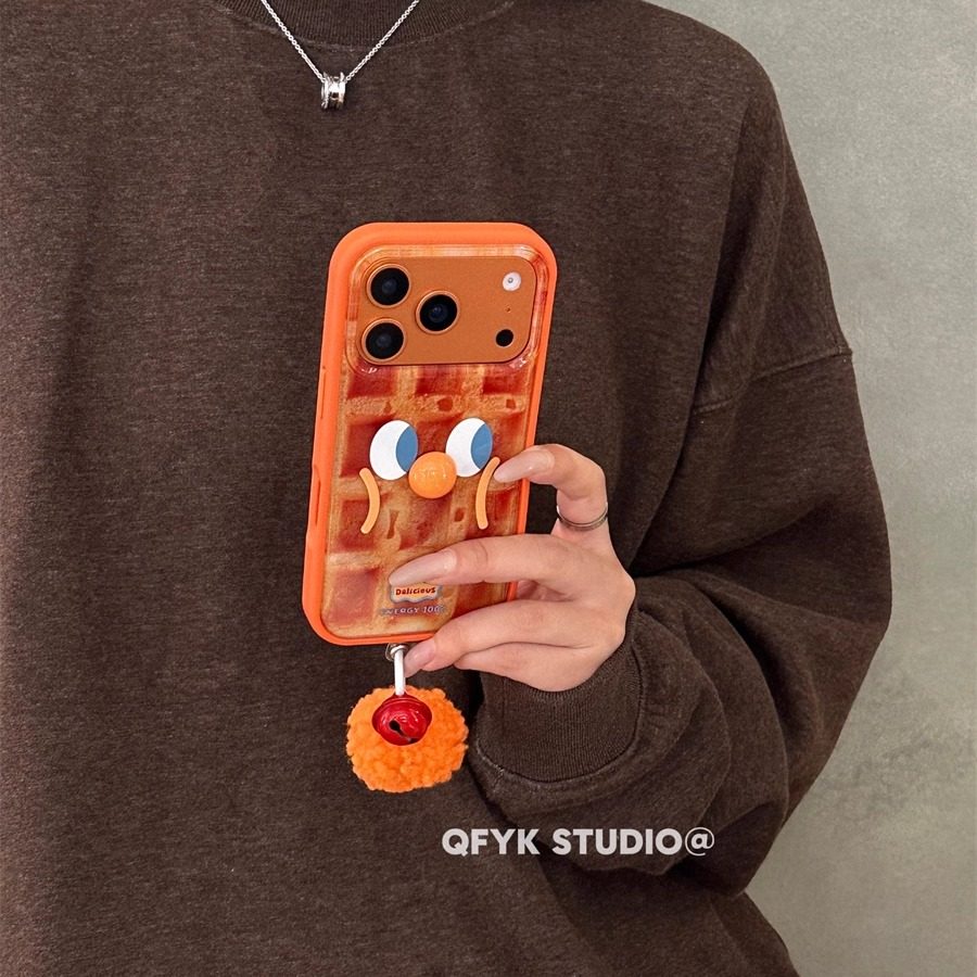 个性创意卡通表情面包适用iPhone17promax苹果15pro手机壳14毛球挂饰13promax新款17女16全包15防摔16pro贴饰,3C数码配件,手机保护套/壳,淘宝优惠券,粉丝福利购,淘宝优惠卷