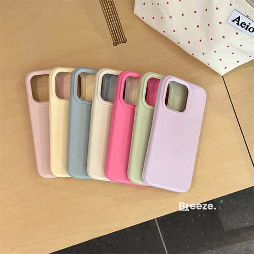 简约小清新百搭纯色壳适用iPhone17promax苹果15手机壳16promax新款磨砂17pro全包防摔保护套16情侣14个性max