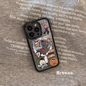 轻风原创ins小众女孩猫咪狗狗适用iPhone17promax苹果15手机壳14新款 黑边亚克力13带磁吸12防摔11透明壳16pro