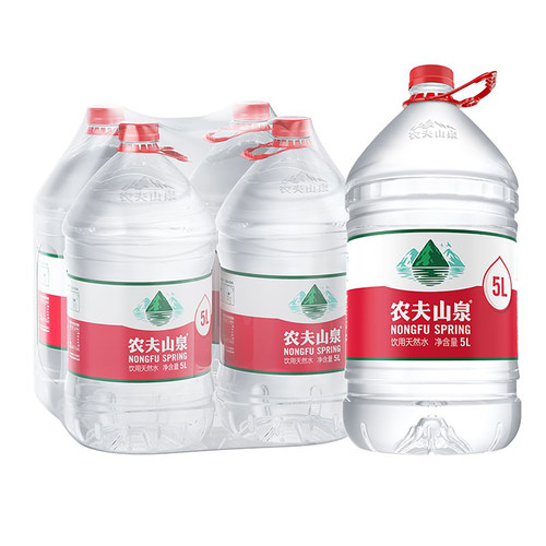 农夫山泉饮用天然水5L*4桶整箱装