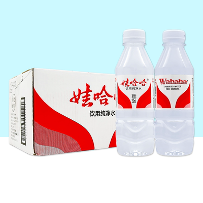 娃哈哈饮用水纯净水350ml*24瓶整箱装非矿泉水办公家庭专用饮用水