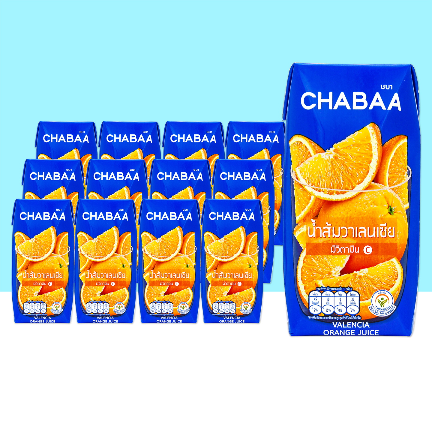 泰国进口CHABAA恰芭40%真果汁180ml*12盒橙汁饮料小瓶便携装