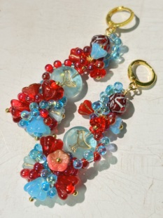 疾走织织 | 发呆小鸟·捷克珠串珠耳饰 手作耳环耳夹 小鸟耳饰