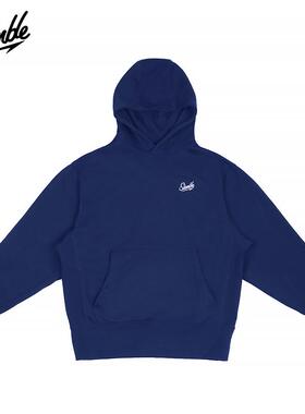 SLAMBLE美式连帽运动加绒卫衣跑步男女健身简约套头休闲宽松