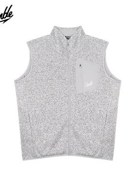 SLAMBLE立领抓绒内里马甲男女运动户外保暖拉链针织上衣春季新款