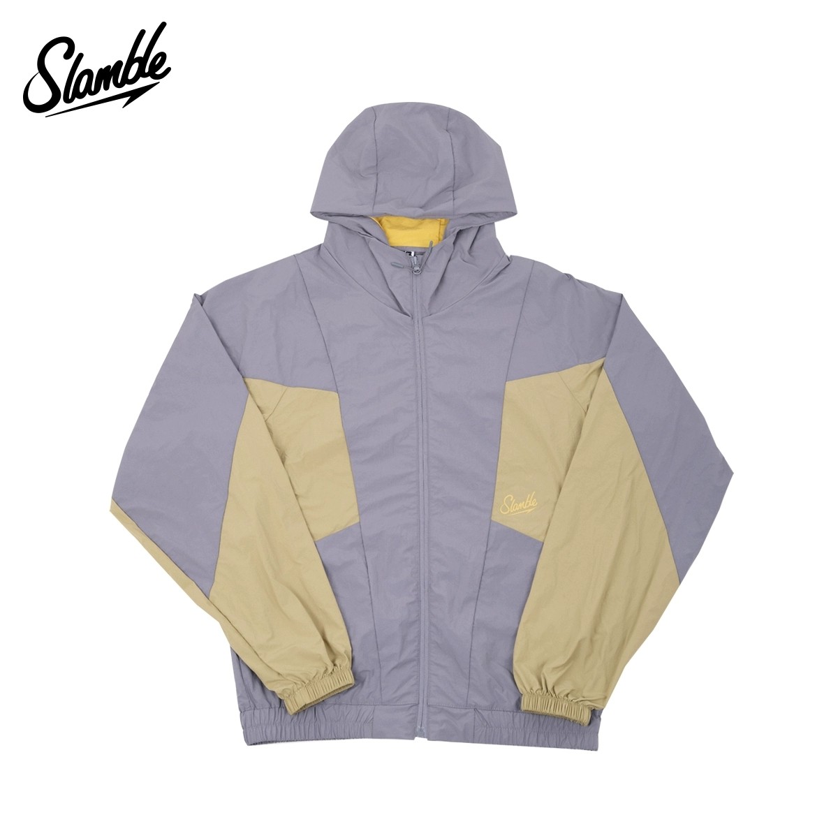 SLAMBLE SPORTS OUTDOOR FITNESS RUNNING TRAINING WINDPROOF JACKET MENS AND WOMENS LOOSE JACKETS COLOR-BLOCKING NEW TREND