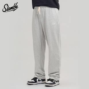 男女篮球跑步宽松百搭训练健身休闲裤 SLAMBLE直筒运动毛圈卫裤 子