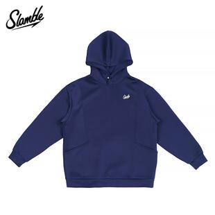 SLAMBLE重磅空气层高弹防风扣插兜连帽运动卫衣男女休闲美式新款