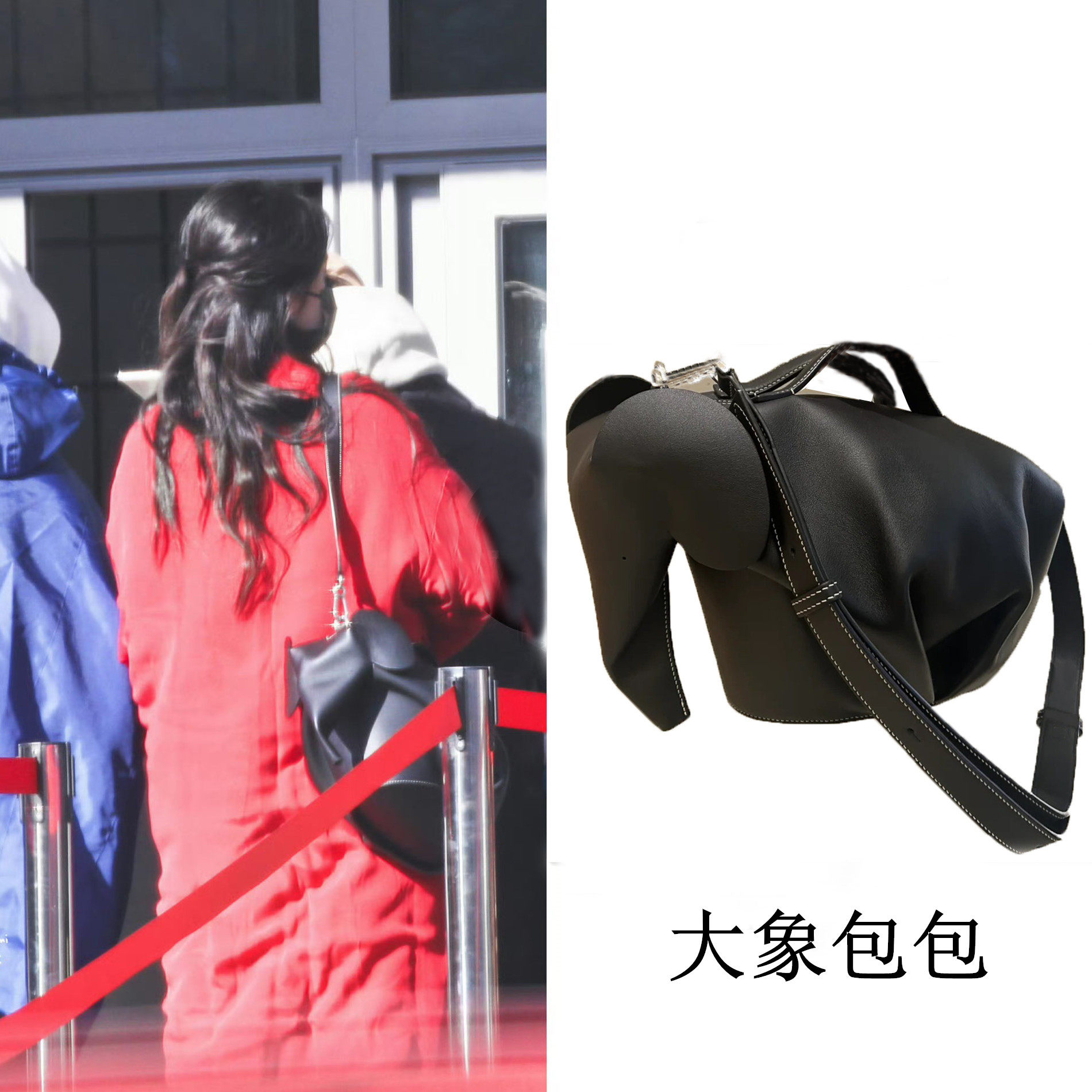 真皮巨象大象包包新款大象手提包斜挎单肩女包经典大象造型大号