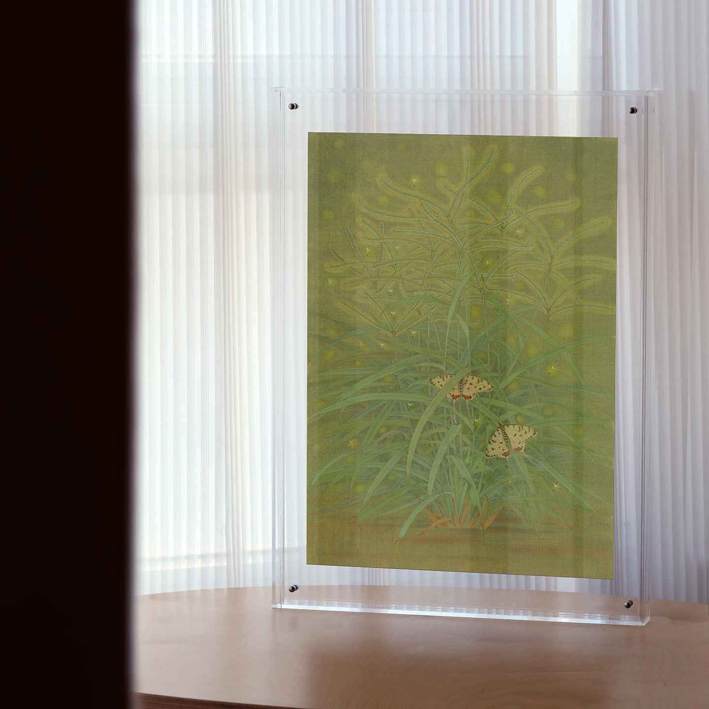 复制版画伍超原创牛筋草自然植物野草书房卧室当代工笔国画装饰画