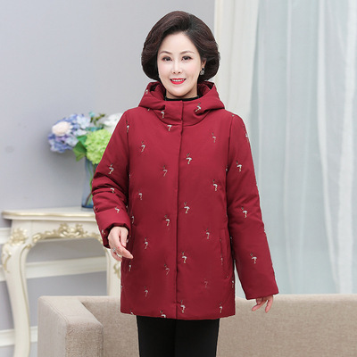 加厚保暖胖太太外套冬装棉服