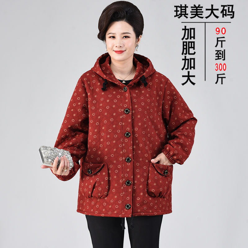 外套宽松风衣妈妈装洋气棉