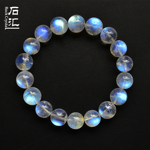 男款 女款 礼物 冰种月光石拉长石日光石水晶手链 天然蓝月光石手串