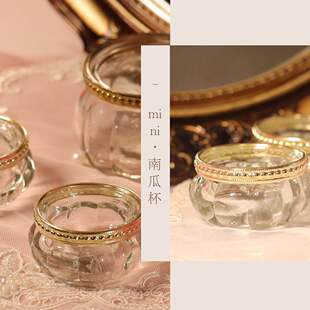 出口日本*金圈南瓜杯收纳杯复古做旧风手工做旧收纳杯装饰摆件