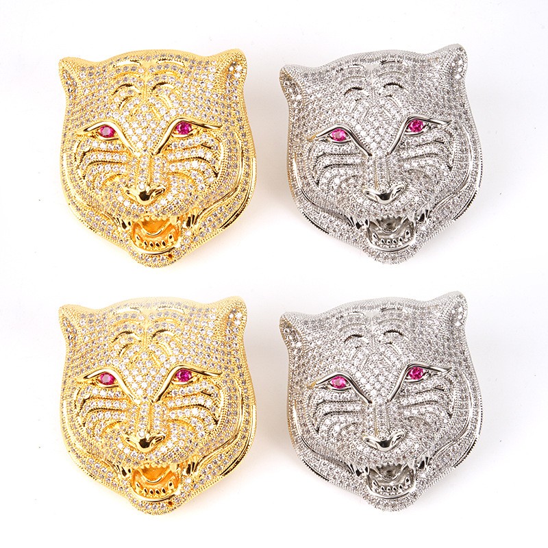 纯铜笑面虎平滑扣时尚霸气皮带扣