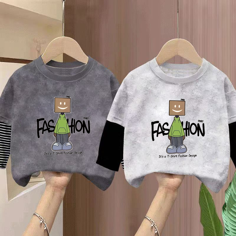 男童长袖T恤春秋款2025新款