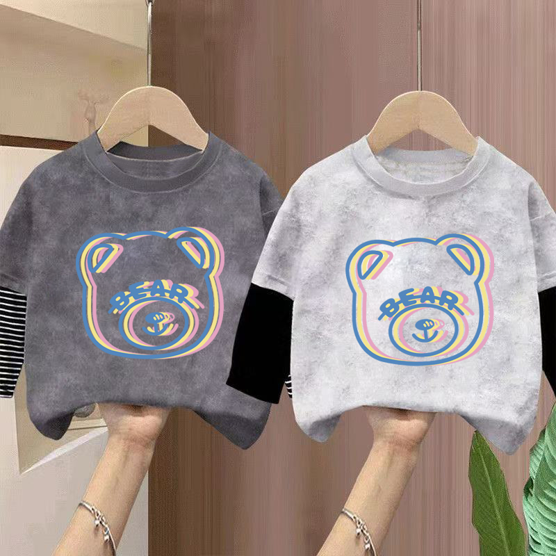 纯棉春秋款上衣宝宝扎染卡