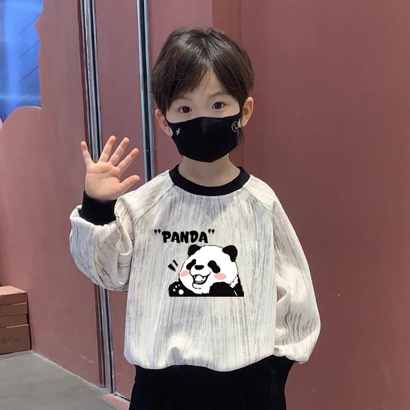 卡通动漫字母印花男女童通用套头休闲风加绒加厚款春秋冬款卫衣