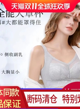 新款帕兰朵无海绵无钢圈大罩杯大胸显小侧收副乳文胸内衣P2200326