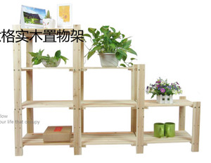 销简易实木置物架落地卧室储物架书架木架子层架货架木质多层架子