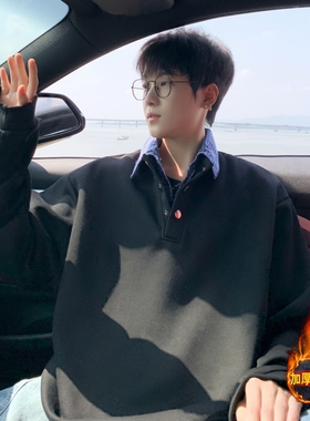 J205高质量加绒加厚卫衣黑色灰色M到3XL