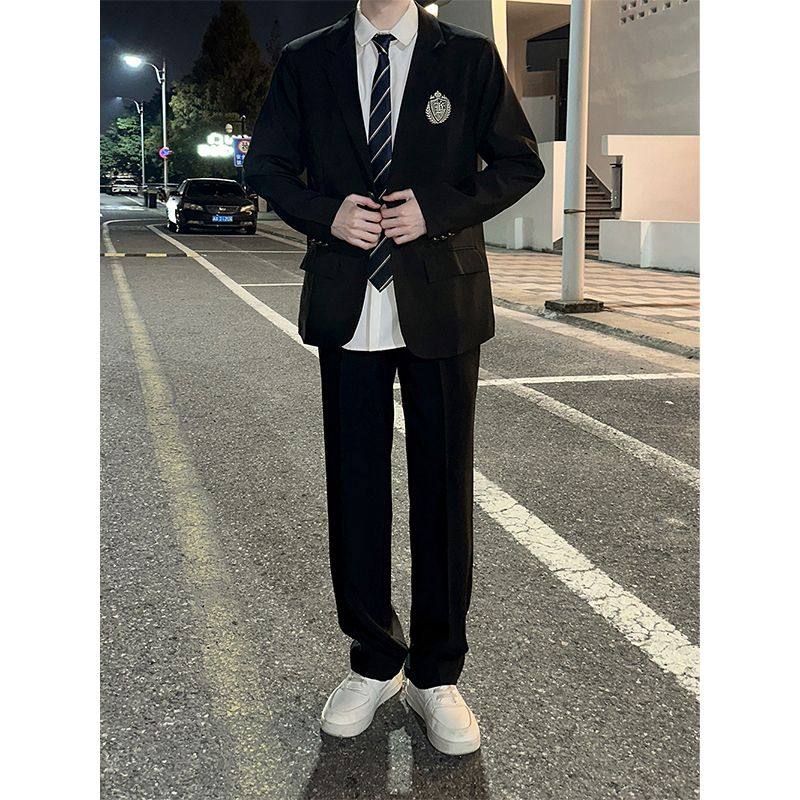 日系学院风DK制服男生西服套装ins英伦风学生痞帅西装外套班服潮,男装,西服,淘宝优惠券,粉丝福利购,淘宝优惠卷