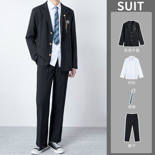 休闲西装情侣装dk制服学生班服校服成人礼服一整套装西装外套西服