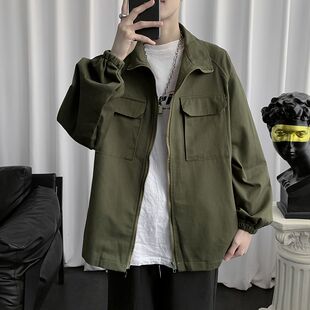 港风2021春季外套男韩版潮流学生宽松ins超火cec洋气工装夹克春秋