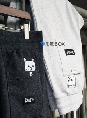 新品RIPNDIP Nermal贱猫恶搞趣味情侣休闲裤 嘻哈 INS同款卫裤 潮