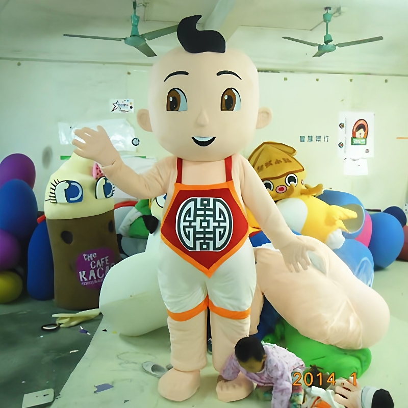 定制喜庆开业活动送财童子童金童玉女卡通人偶装扮巡演布偶衣服装