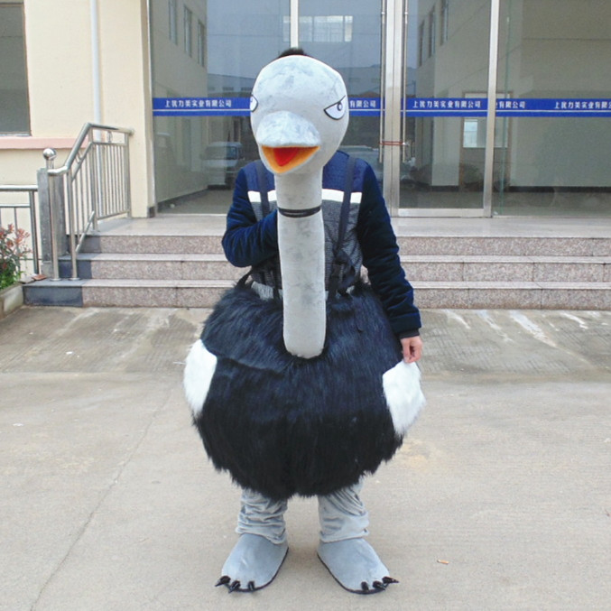 定制动漫活动露脸鸵鸟卡通人偶人穿戴巡街演出装扮道具布偶衣服装