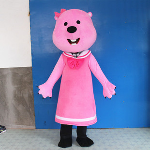 定制动漫动画啵乐乐pororo河狸妹妹表演卡通人偶巡演出布偶衣服装