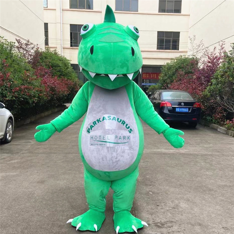 定制动漫活动表演绿恐龙霸王龙卡通人偶人穿巡演出道具布偶衣服装