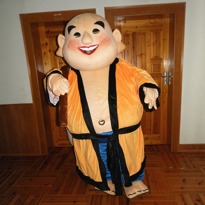 定制动漫寺院弥勒佛布袋和尚卡通人偶人穿戴装扮巡演出布偶衣服装