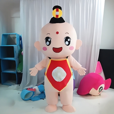 定制喜庆活动表演送财童子童人参娃娃卡通人偶装扮巡演布偶衣服装