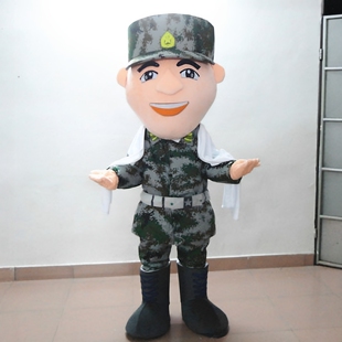 定制动漫师长政委首长参谋长军人卡通人偶装扮演出布偶道具衣服装