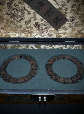 精品老料沉香木手串手链浮雕貔貅瑞兽文玩佛珠子男女款百搭手持链